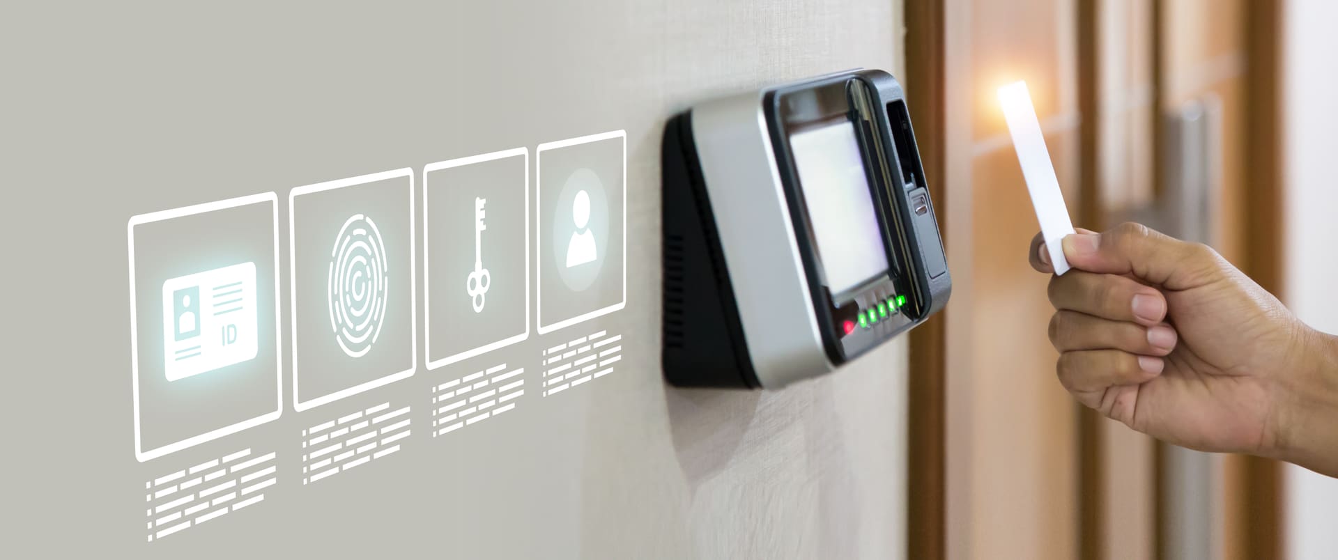 Modern access control reader and secured entrance